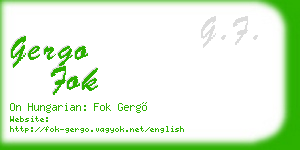 gergo fok business card